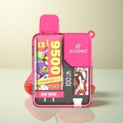 Aivono Aim Tank 9500 Strawberry Ice 650mAh 18mL 5% Nicotine